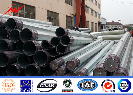 चीन गर्म डुबकी जस्ती स्टील पावर लाइन पोल ट्रांसमिशन पोल ISO9001 160Km/H आपूर्तिकर्ता