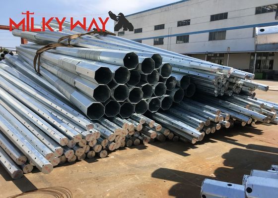 गुणवत्ता  11.9m 940dan Galvanized Steel Utility Power Poles with 2.5mm-16mm Thickness for Long-Lasting Electrical Transmission कारखाना