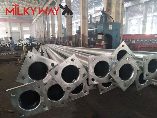 गुणवत्ता  Customizable Street Light Poles with Lengths up to 14 Meters Without Slip Joint and Multiple Flange Mounted or Planted Type Options कारखाना