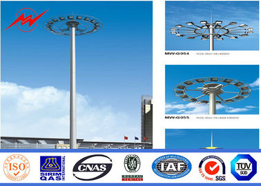 Multisided Powder Coating 40M High Mast Pole with Winch for Park Lighting आपूर्तिकर्ता