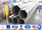 40ft 3KN 4mm Thickness Metal Utility Poles Q345 Material Galvanized Steel Pole आपूर्तिकर्ता