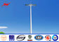 Golden Color 15m Welding High Mast Lighting Poles For Airport / School / Villas आपूर्तिकर्ता