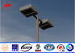Round 6m Three Lamp Parking Light Poles / Commercial Outdoor Light Poles आपूर्तिकर्ता