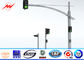 Custom 4.5m Height Galvanized Traffic Light Signs With Single Bracket आपूर्तिकर्ता