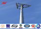 55m ISO Standard Monopole Telecom Tower With Cable Accessories आपूर्तिकर्ता