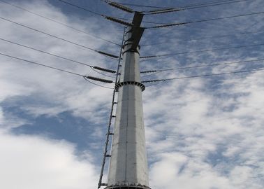 9m-1250Dan Steel Eleactrical Power Pole For 110kv Cables +/-2% Tolerance आपूर्तिकर्ता