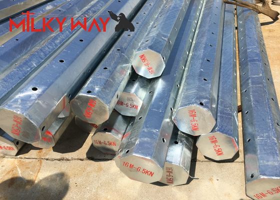 8m 11kv 13kv इलेक्ट्रिकल पावर स्टील पोल ट्रांसमिशन लाइन प्रोजेक्ट बिटुमेन के साथ आपूर्तिकर्ता