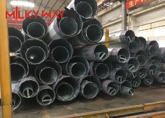 उपयोगिता लाइन के लिए 14m-21m जस्ती स्टील पावर ट्रांसमिशन पोल आपूर्तिकर्ता