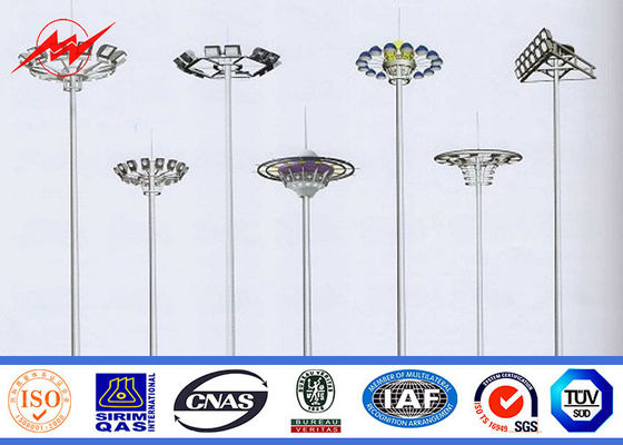 30 एम ऊंचाई उच्च मास्ट टॉवर एलईडी फ्लड लाइट ध्रुव ith 1000W एचपीएस लैंप