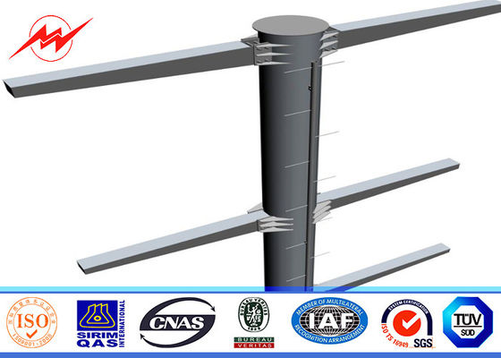 ओवरहेड ट्रांसमिशन लाइन के लिए 11 एम स्टील जस्ती विद्युत पावर पोल