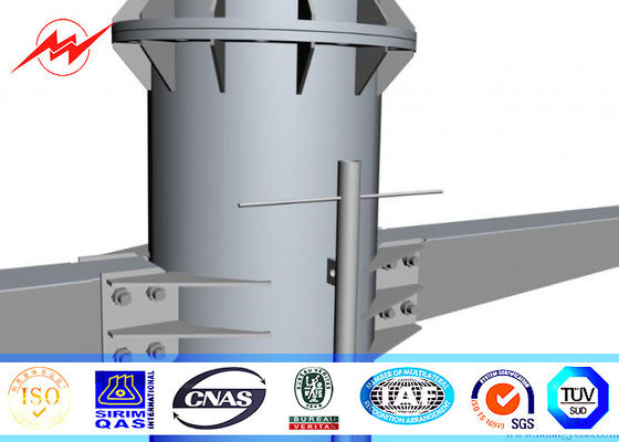 ओवरहेड ट्रांसमिशन लाइन के लिए 11 एम स्टील जस्ती विद्युत पावर पोल