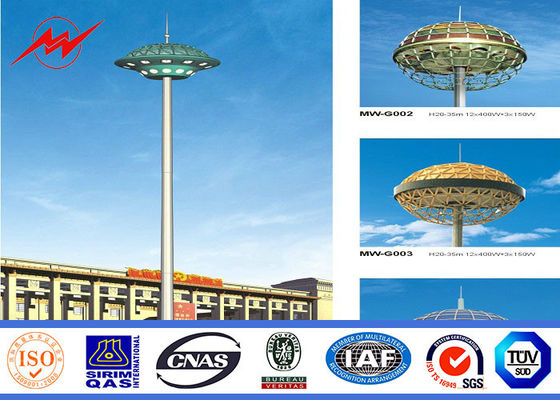 उठाने वाली प्रणाली के साथ 30m Q345 अनुकूलित जस्ती उच्च मस्त पोल