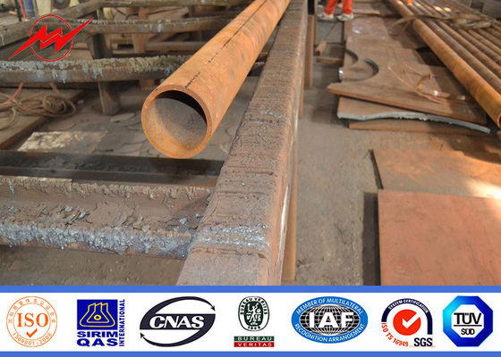 पार्क प्रकाश व्यवस्था के लिए 11 मीटर एकल बांह गर्म डुबकी जस्ती इस्पात का पोल