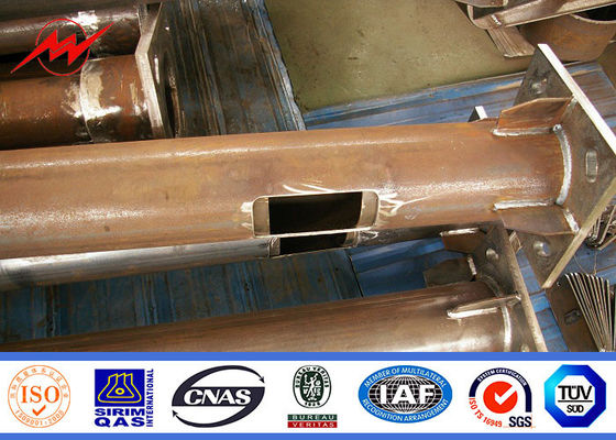 Typical Headframe 45m Conical Galvanized High Mast Pole For Upto 64 Flood Lighting Fixtures