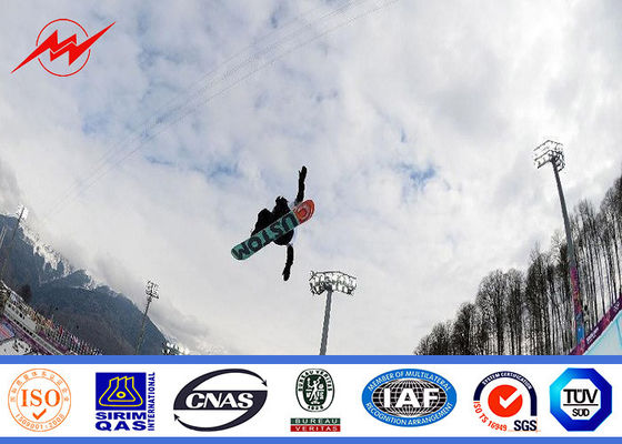 उठाने प्रणाली के साथ 25 मी concial उच्च मस्तूल ध्रुव प्लाजा प्रकाश