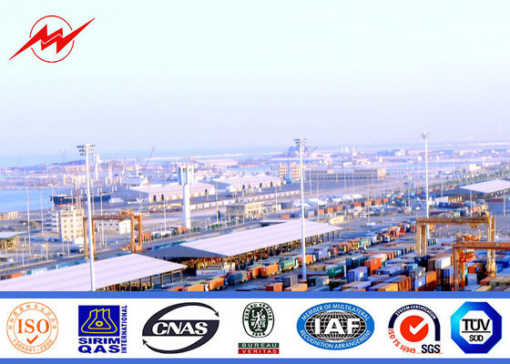 उठाने वाली प्रणाली के साथ 35 एम बहुभौतिक उच्च मस्तूल का खंभा खेल केंद्र प्रकाश