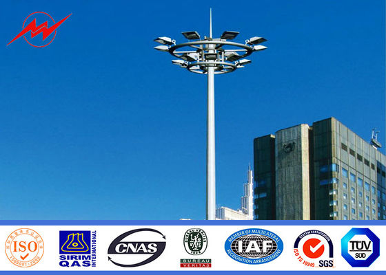Outdoor 80M Galvanized Painting High Mast Pole with Lifting System