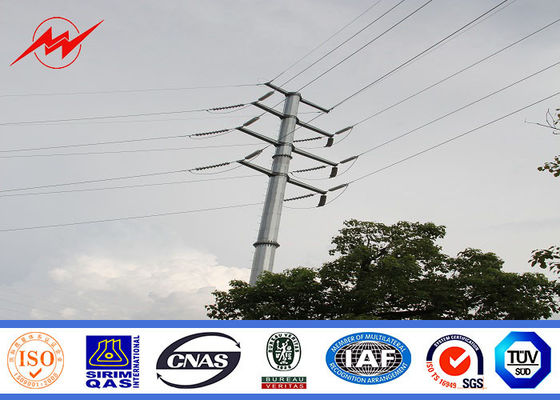 10m Q345 hot dip galvanized electrical power pole for transmission line