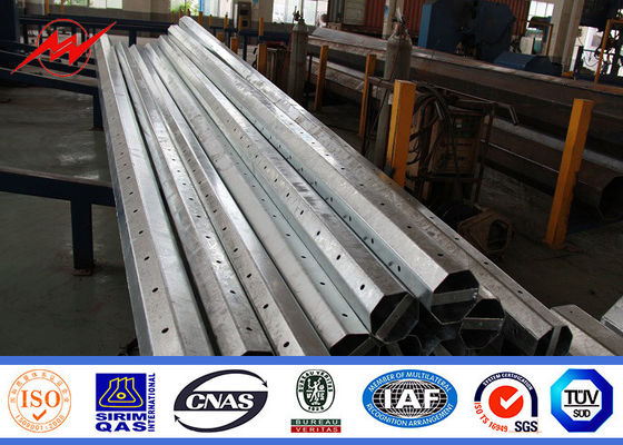 11m Q235 hot dip galvanized electrical power pole for overheadline project