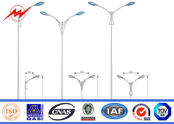 HDG 3mm 10m Dual Outreach Galvanized Steel Pole with Cross Arm