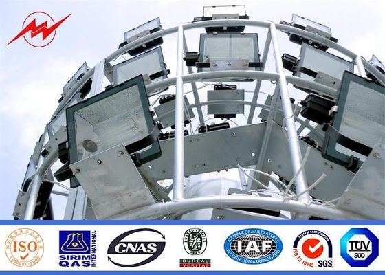 Hot dip galvanized out door high mast pole light for sport center