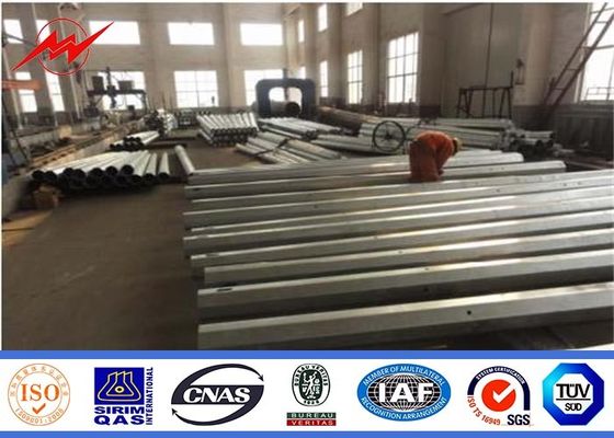 Polygonal galvanization electrical power pole for electrical transmission