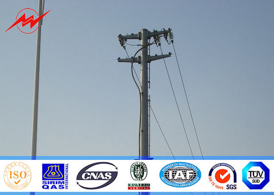 Class One 8M Galvanized Electric Power Pole 3mm for 69KV Transmission Line