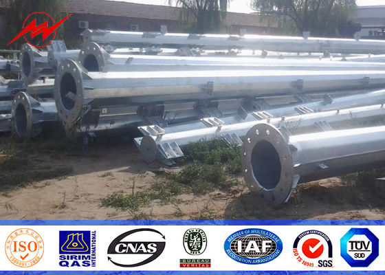 Class One 8M Galvanized Electric Power Pole 3mm for 69KV Transmission Line