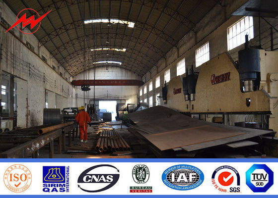 6m Single Arm Solar Street Light Poles , Galvanized Road Light Poles IP65