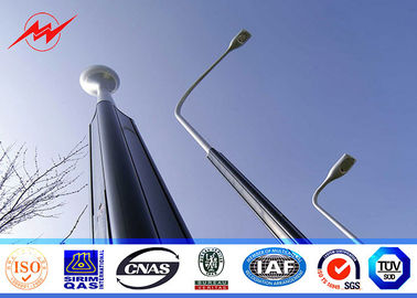 Round / Octagonal 8m Hot Dip Galvanized Street Light Poles With 30w LED