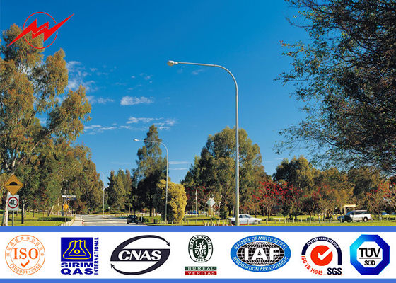 Tensile Strength Single Arm Galvanized Steel Highway Light Pole With 35m/s Windspeed