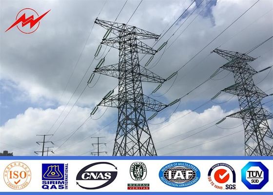 110 KV Polygonal High Voltage Galvanization Power Poles For Electrical Line