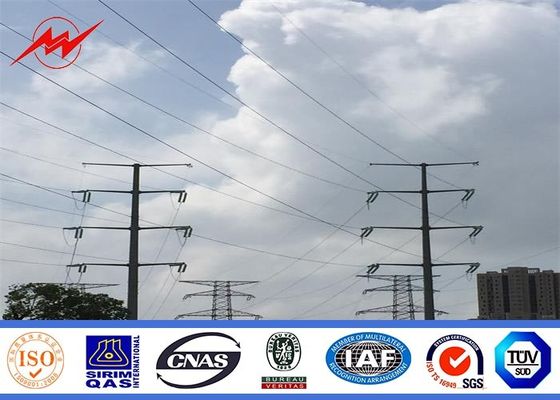 Medium Voltage Electrical Power Pole , Customized Transmission Line Poles