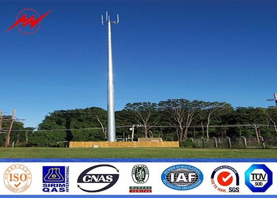 Slip Sleeve Tapered 80ft GSM Mono Pole Tower With Poured Concrete
