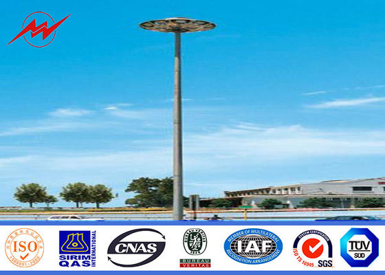 Three sections 20M Octagonal High Mast Pole with platform no electric rasing system