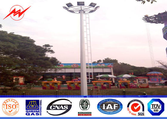 Three sections 20M Octagonal High Mast Pole with platform no electric rasing system