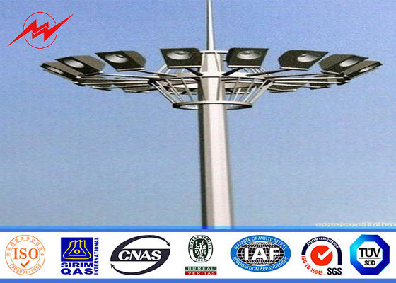 40 meters powder coating galvanized High Mast Pole with 300kg rasing system for airport area lighting