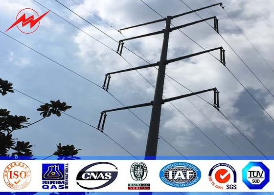 NGCP 8 Sides 50FT Steel Utility Pole for 69KV Electrical Power Distribution with AWS D1.1 Standard