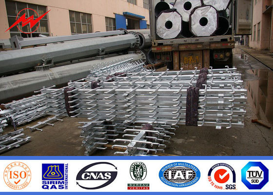 Galvanized Tapered 30m High Mast Light Pole , Residential Outdoor Light Poles