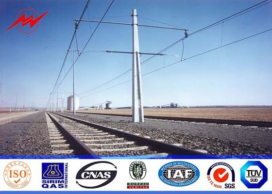 12sides 8M 2.5KN Steel Utility Pole for transmission power line with top steel plate