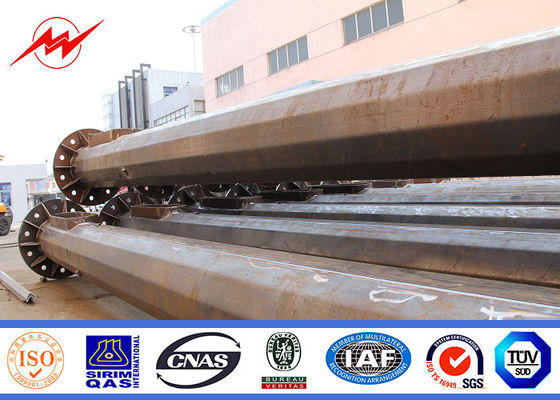 Endurable Round Hot Dip Galvanized Steel High Mast Light Pole For Square