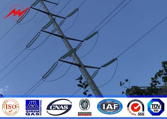 Medium Voltage Steel Utility Pole 3.5mm Thickness With Stepped Bolt