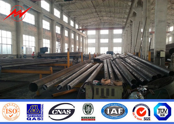 10m Single Arm Solar Street Light Pole Specification / Design Garden Lighting Pole