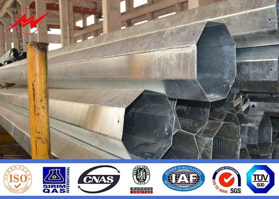 Round 35FT 40FT 45FT Distribution Galvanized Tubular Steel Pole For Airport