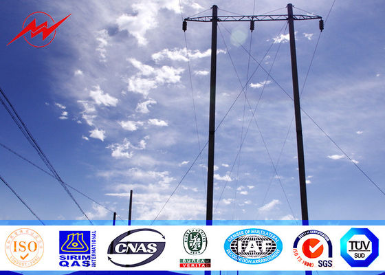 Professional Grade Three 128kv electric Steel Utility Pole 65ft 1000kg load