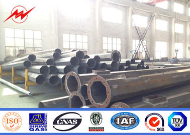 Round Tapered Polygonal Galvanised Steel Pole For Electrical Transmission
