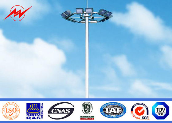 Waterproof 36m Welding Black Colar High Mast Pole for Airport lighting