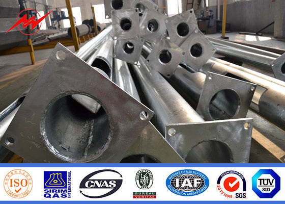 आईएसओ मानक सौर स्ट्रीट लाइट डंडे, ट्यूबलर स्टील ध्रुव 6-15 मीटर रंग अनुकूलित