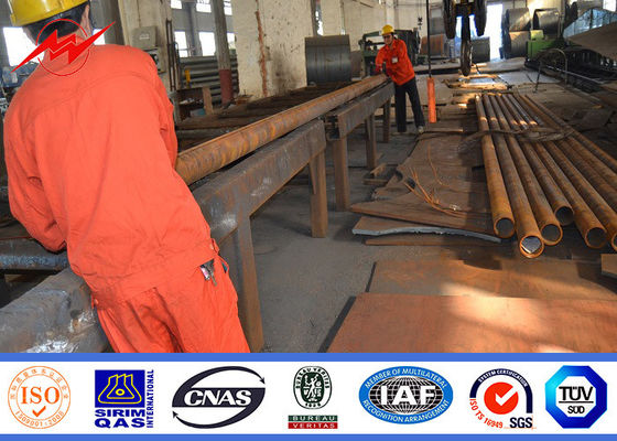 12 एम 3.5 मिमी डबल आर्म स्ट्रीट लाइट डंडे, स्टील ट्यूबलर ध्रुव 15 साल की वारंटी