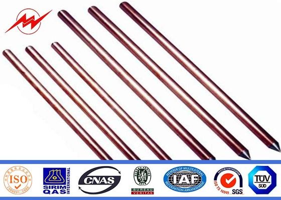 Professional Copper Bonded Ground Rod Copper Grounding Bar 1/2" 5/8" 3/4"